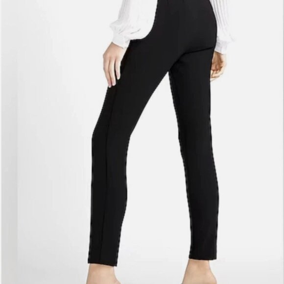 Express Black Trousers High Waist dress pants with Gold Accents Size 8 8R - Picture 6 of 12